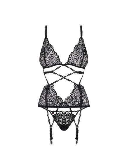 Корсаж и трусики "Mixty" Black, L/XL , изображение 4