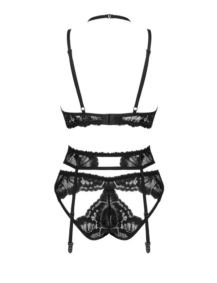 Кружевной комплект с поясом Obsessive ALESSYA SET (M/L) , изображение 6
