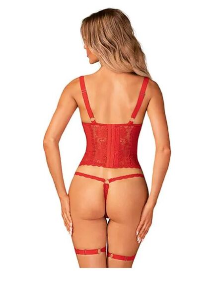 Сексуальный корсет красного цвета M/L, Выберите размер : M/L , изображение 2