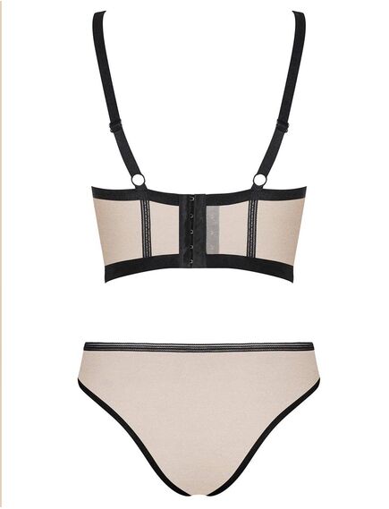 Сексуальный комплект Obsessive NUDELIA SET телесный L/XL, Выберите размер : L/XL , изображение 4