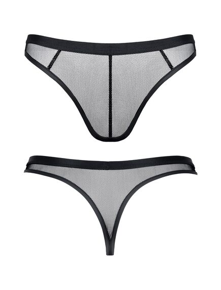 Стринги мужские черные из эластичной сетки (RFP collection) (L) , изображение 2