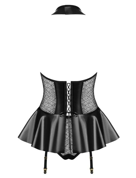 Сексуальный корсет и трусики черного цвета L/XL, Выберите размер : L/XL , изображение 4