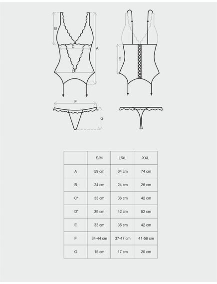 Корсет Emperita corset & thong/ (S/M) , изображение 2