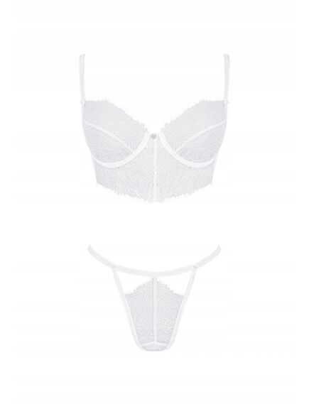 Bianelle белый кружевной комплект на косточках L / XL , изображение 4