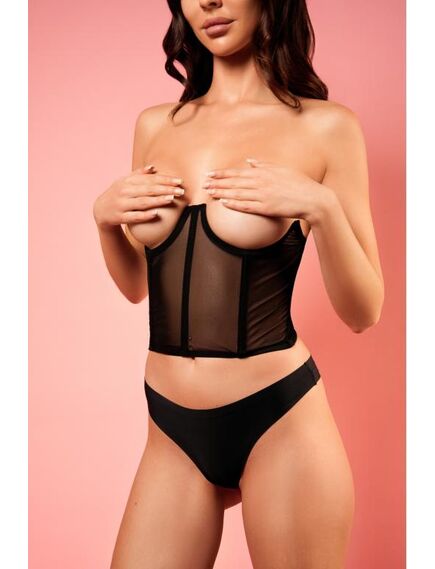 Корсет с косточками и открытой чашкой (пэстисы в подарок) , изображение 2