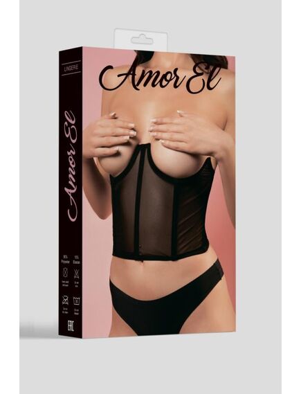 Корсет с косточками и открытой чашкой (пэстисы в подарок) , изображение 4