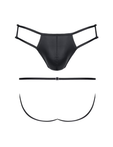 Трусы мужские wetlook черные открытые XXL , изображение 5