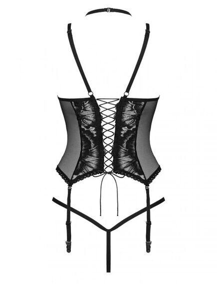 Соблазнительный корсет + стринги Obsessive ALESSYA CORSET (M/L) , изображение 7