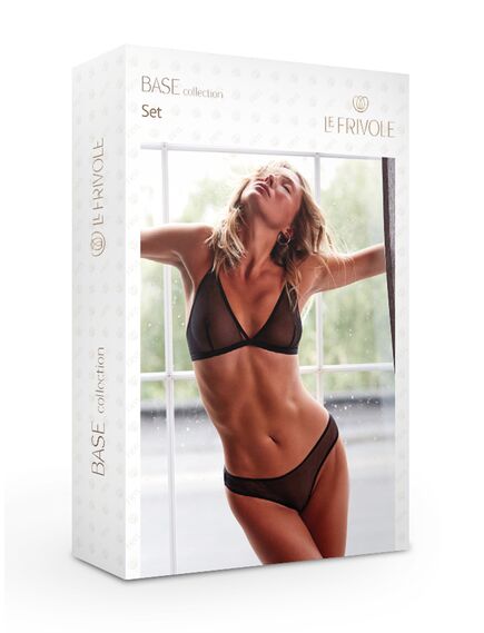 Базовый комплект из мягкого бюстгалтера и стрингов (Base)L/XL , изображение 4