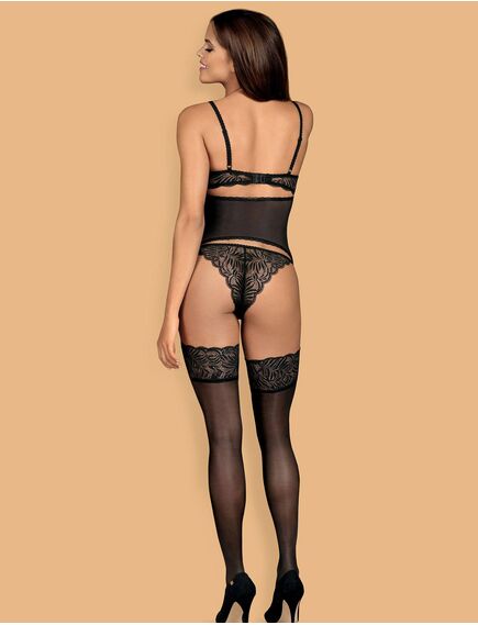 Корсет с трусиками Obsessive CONTICA CORSET (S/M) , изображение 4