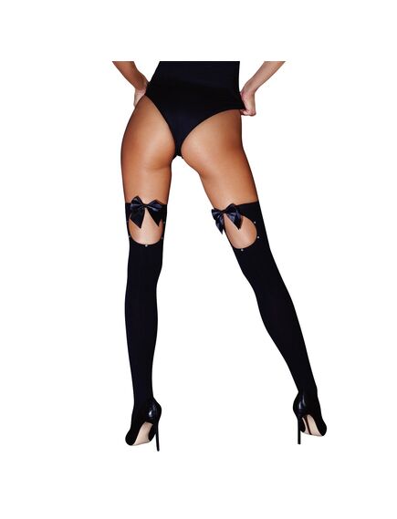 Чулки плотные с бантами "Le Frivole", S/M , изображение 2