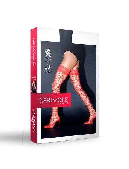 Чулки в крупную сетку "Le Frivole", S/M , изображение 2