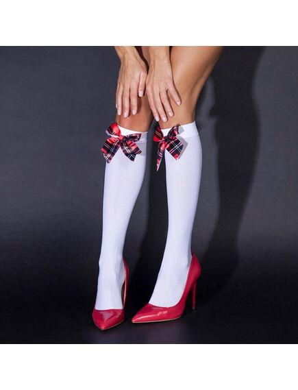 Гольфы школьницы с бантиками, S/M 