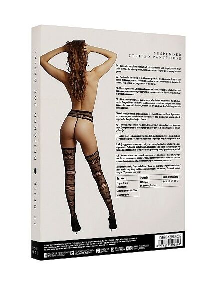 Колготки (имитация чулок) Suspender Striped Pantyhose , изображение 2