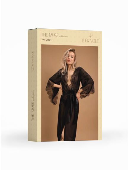 Элегантный пеньюар с отделкой кружевом (Muse) L/XL 