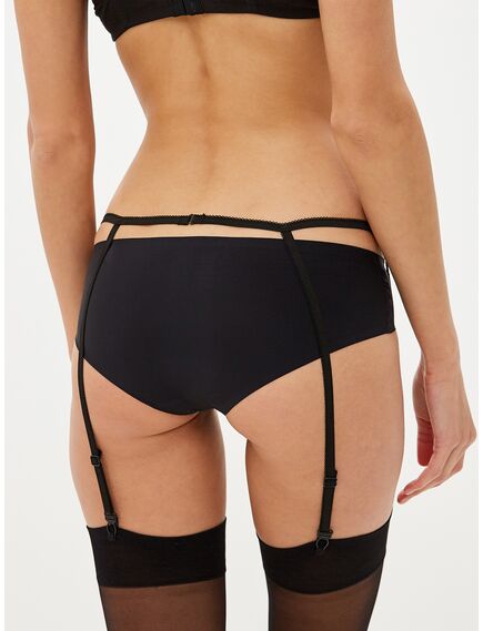 Фривольный пояс для чулок с черным кружевом (Hold on love) L/XL , изображение 4