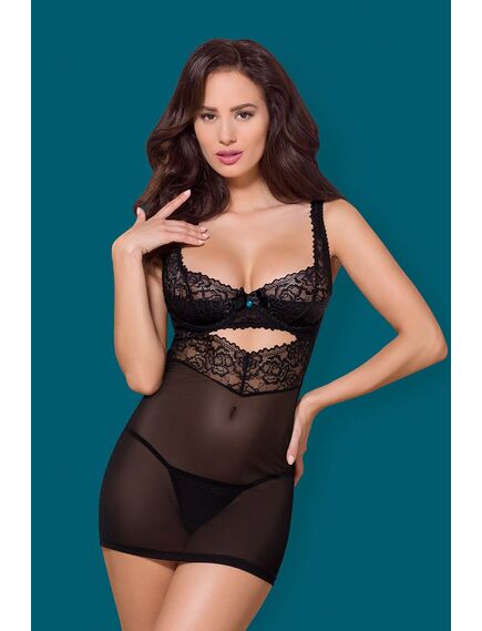 Сорочка 867 CHE 1 chemise & thong (S/M), Выберите размер : S/M 