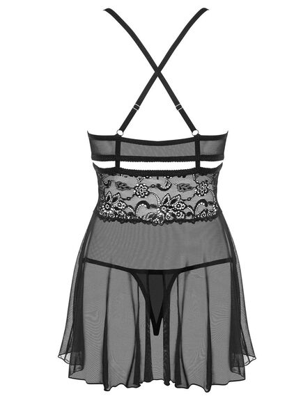 Бэби-долл Obsessive 838 BABYDOLL черный (S/M), Выберите размер : S/M , изображение 4