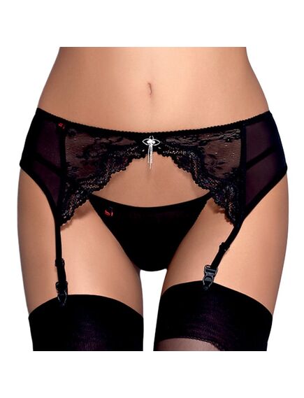 Пояс для чулок "Charms" Black, XXL, Выберите размер : XXL 