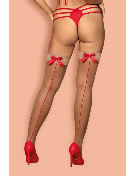 Чулки "stockings" с красным бантиком сзади 15 den L/XL, Выберите размер : L/XL , изображение 2