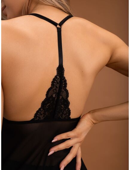 Романтичная сорочка с кружевом и застёжкой спереди (Muse) L/XL , изображение 4