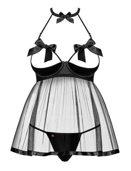 Соблазнительный бэби-долл + стринги Obsessive DELISHYA BABYDOLL (L/XL), Выберите размер : L/XL , изображение 3