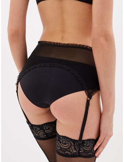 Дерзкий пояс для чулок с черной сеткой (Hold on love) S/M 