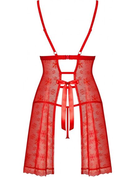 Сорочка новогодняя Obsessive Claussica Babydoll (M/L) , изображение 6