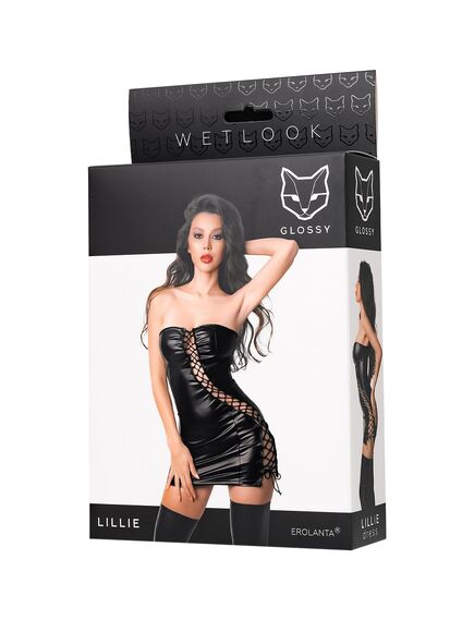 Платье Glossy Lillie из материала Wetlook, L , изображение 5