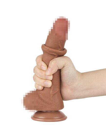 Фаллоимитатор "7,5 Dong Brown" с подвижной кожей, 19,5 см , изображение 2