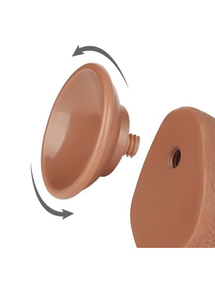 Фаллоимитатор "7,5 Dong Brown" с подвижной кожей, 19,5 см , изображение 4