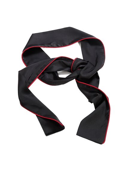 Повязка на глаза черная с красной строчкой , изображение 4