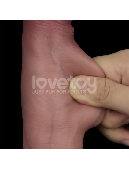 Фаллоимитатор с подвижной кожей из двухслойного силикона "8,5 Sliding Skin Pro II", 21 см , изображение 5