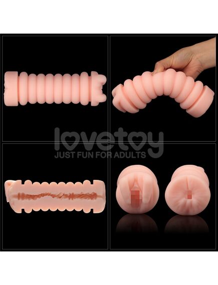 Мастурбатор в тубе, вагина-анус 22,3 см "Virgin-skin Blowout" , изображение 4