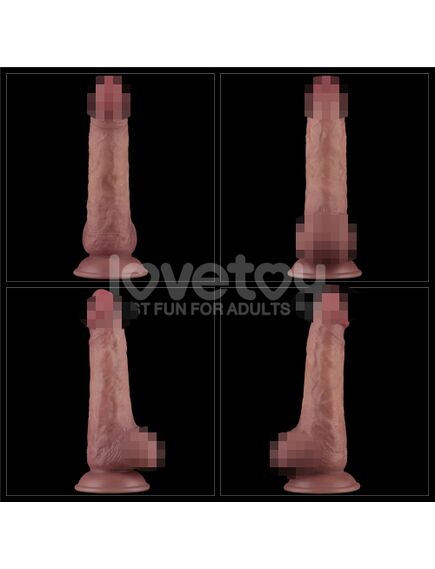 Реалистичный вибратор на присоске "Dual-density Power Cock", 21,6 см , изображение 5