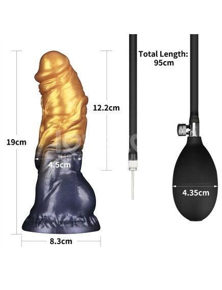 Фаллоимитатор с подкачкой "Aerosx", 19 см , изображение 3