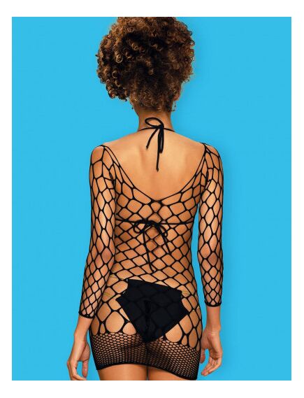 Черное платье-сетка Obsessive D606 , изображение 2