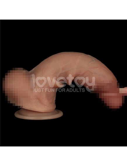 Фаллоимитатор с подвижной кожей из двухслойного силикона "8,5 Sliding Skin Pro", 21,2 см , изображение 4