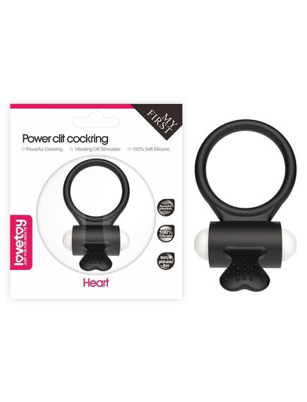 Эрекционное кольцо с вибрацией Power Clit "Heart" , изображение 2