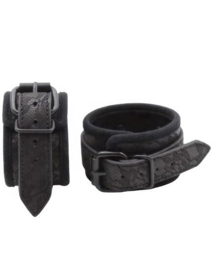 Черные БДСМ оковы с кружевным принтом , изображение 2