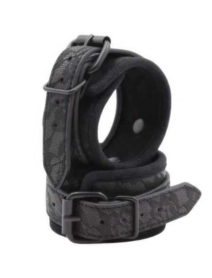 Черные БДСМ оковы с кружевным принтом , изображение 3