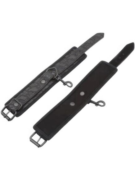 Черные БДСМ оковы с кружевным принтом , изображение 5