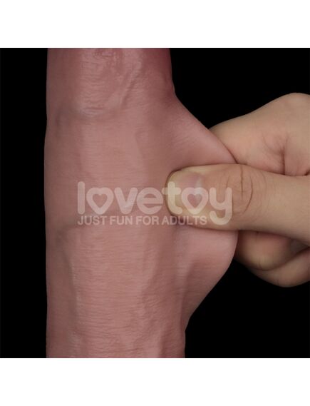 Фаллоимитатор с подвижной кожей из двухслойного силикона "9 Sliding Skin Pro II", 22,7 см , изображение 5