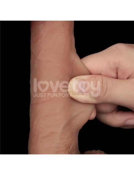 Фаллоимитатор с подвижной кожей из двухслойного силикона "8,5 Sliding Skin Pro", 21,6 см , изображение 11