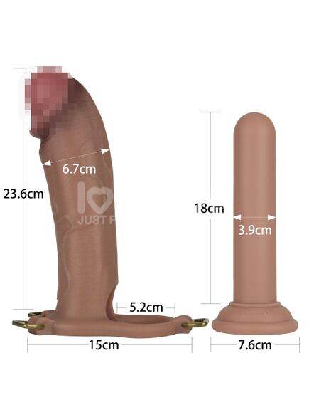 Фаллопротез 3в1,"RealFeel Set" 23,6 см, размер XS/M , изображение 2