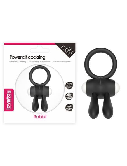 Эрекционное кольцо с вибрацией Power Clit "Rabbit" , изображение 2