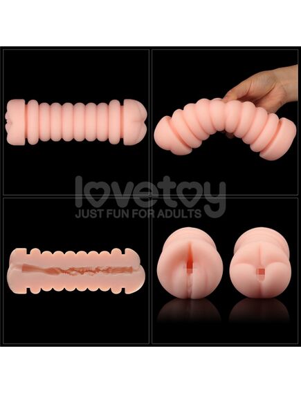 Мастурбатор в тубе, вагина-анус 22,3 см "Virgin-skin Blowout" , изображение 4