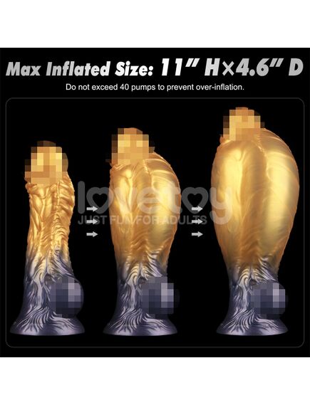 Фаллоимитатор с подкачкой "Aerosx", 21 см , изображение 2