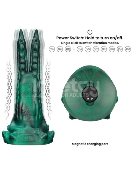 Вибрирующий силиконовый фаллоимитатор Savage Charm с двойными «когтями» , изображение 2