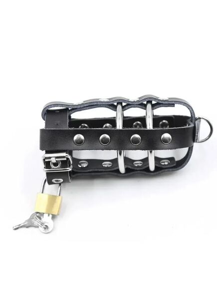 Мужской пояс верности с замком из искуственной кожи , изображение 5